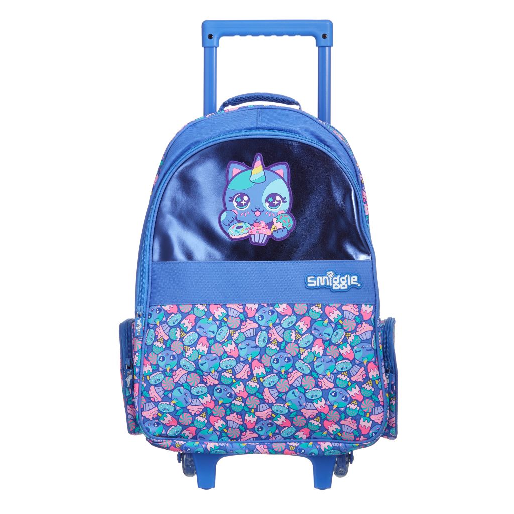 SMIGGLE - BUDZ TROLLEY BACKPACK WITH LIGHT UP WHEELS - PURPLE - MyVaniteeCase