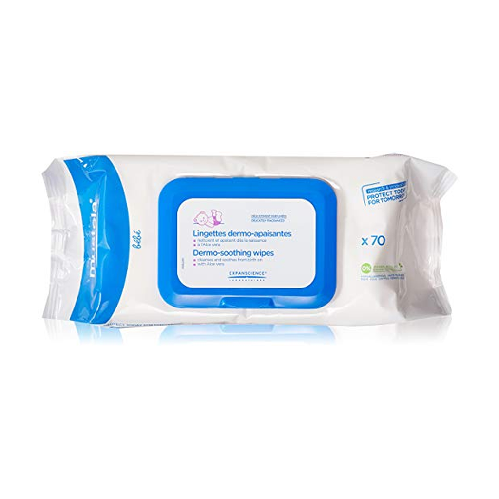 MUSTELA - DERMO SOOTHING WIPES DELICATELY FRAGRANCED 70 CT - MyVaniteeCase