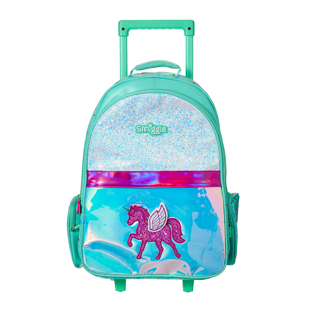 SMIGGLE - BELIEVE TROLLEY BACKPACK WITH LIGHT UP WHEELS - MyVaniteeCase