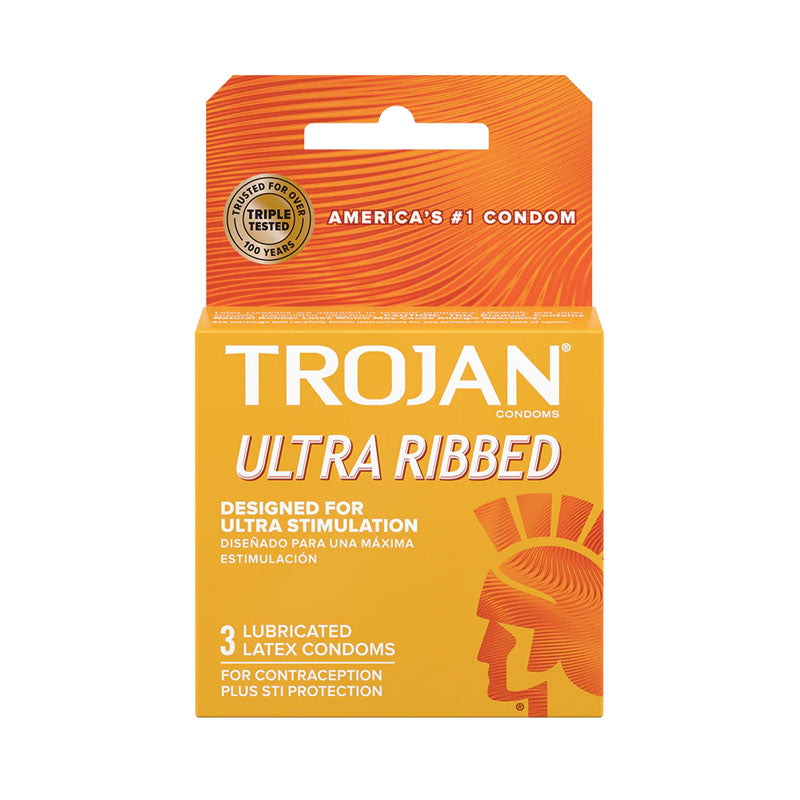 TROJAN - ULTRA RIBBED LUBRICATED 8/6