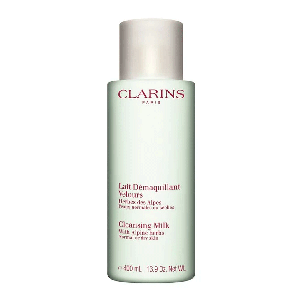 CLARINS - CLEANSING MILK WITH ALPINE HERBS, MORINGA - LUXURY SIZE - MyVaniteeCase