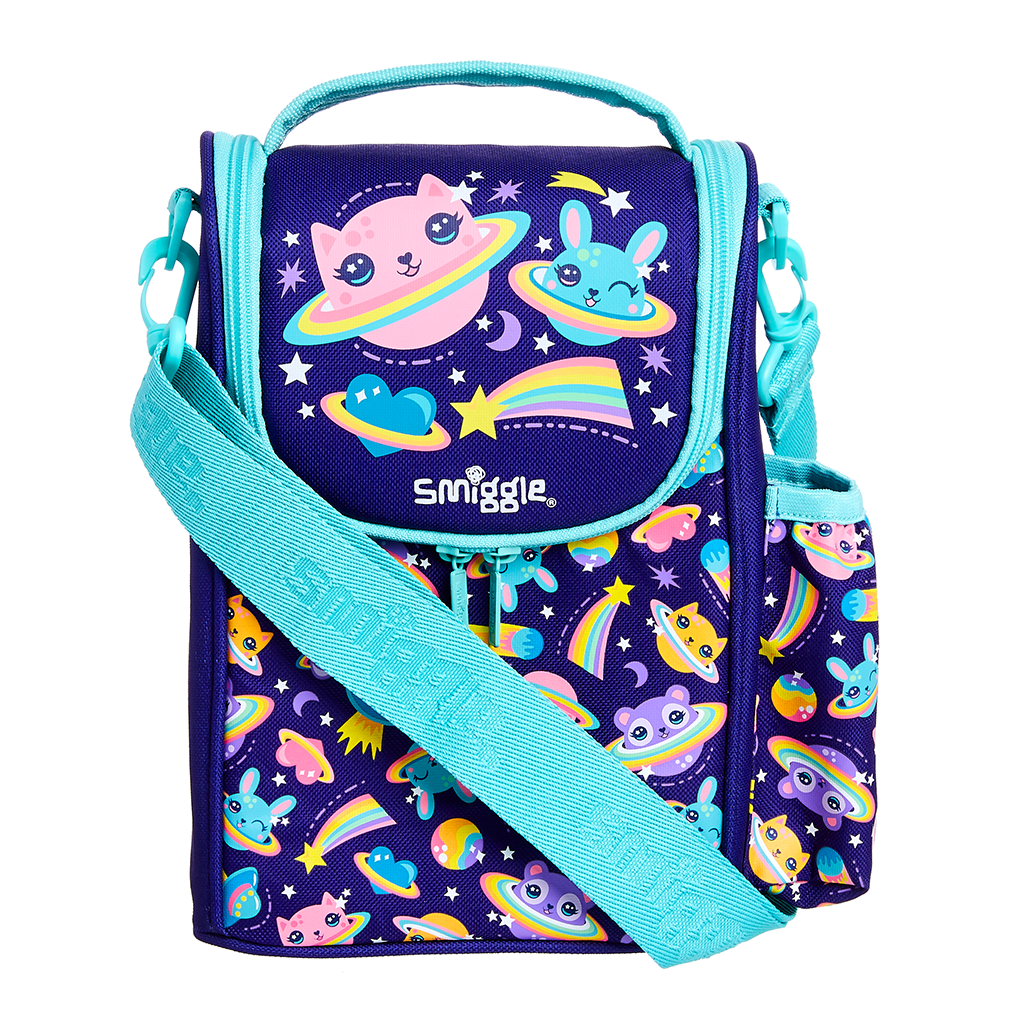 SMIGGLE  - HOORAY DARK PURPLE JUNIOR STRAP LUNCHBOX