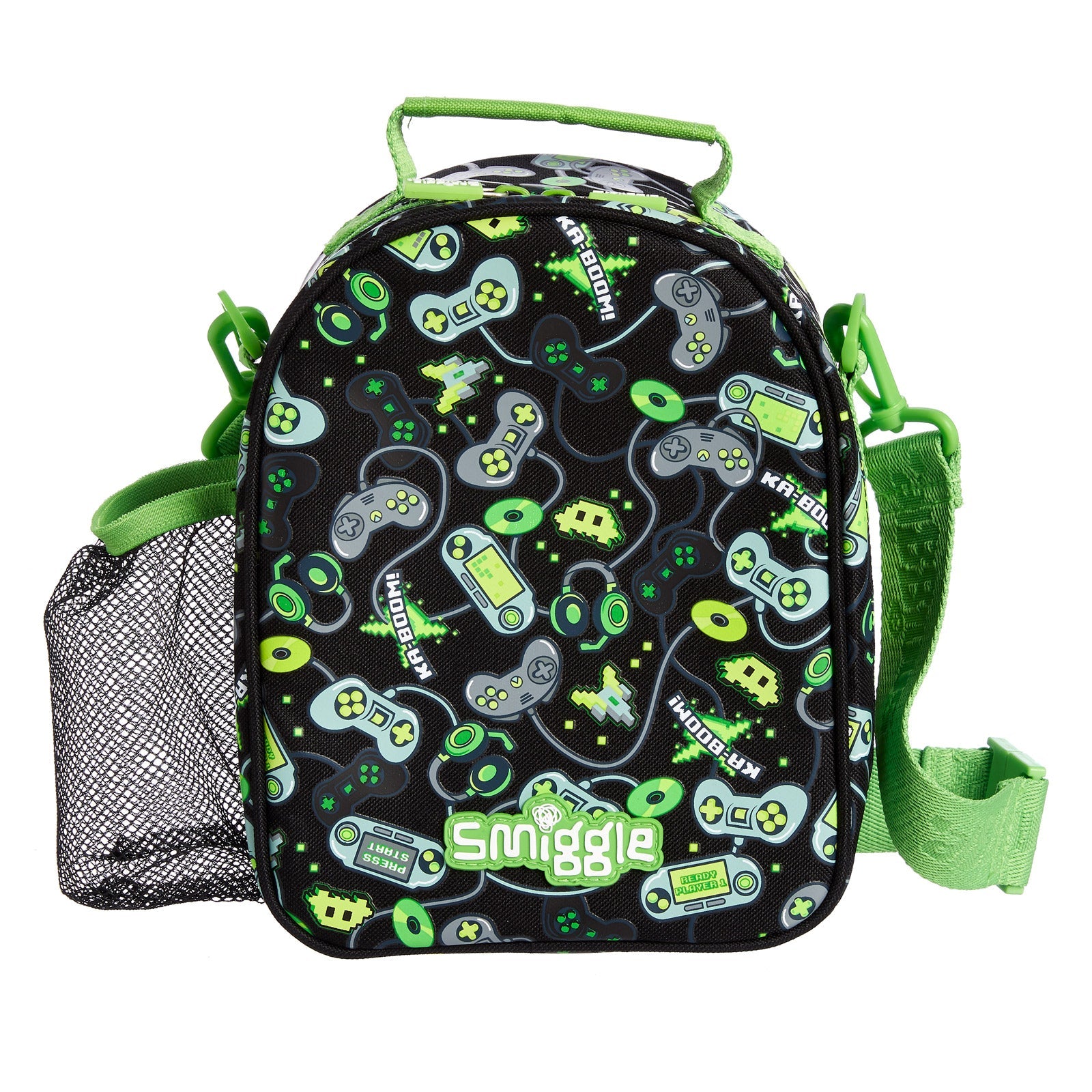 SMIGGLE -  DEJA VU CURVED LUNCHBOX PT2 BLACK