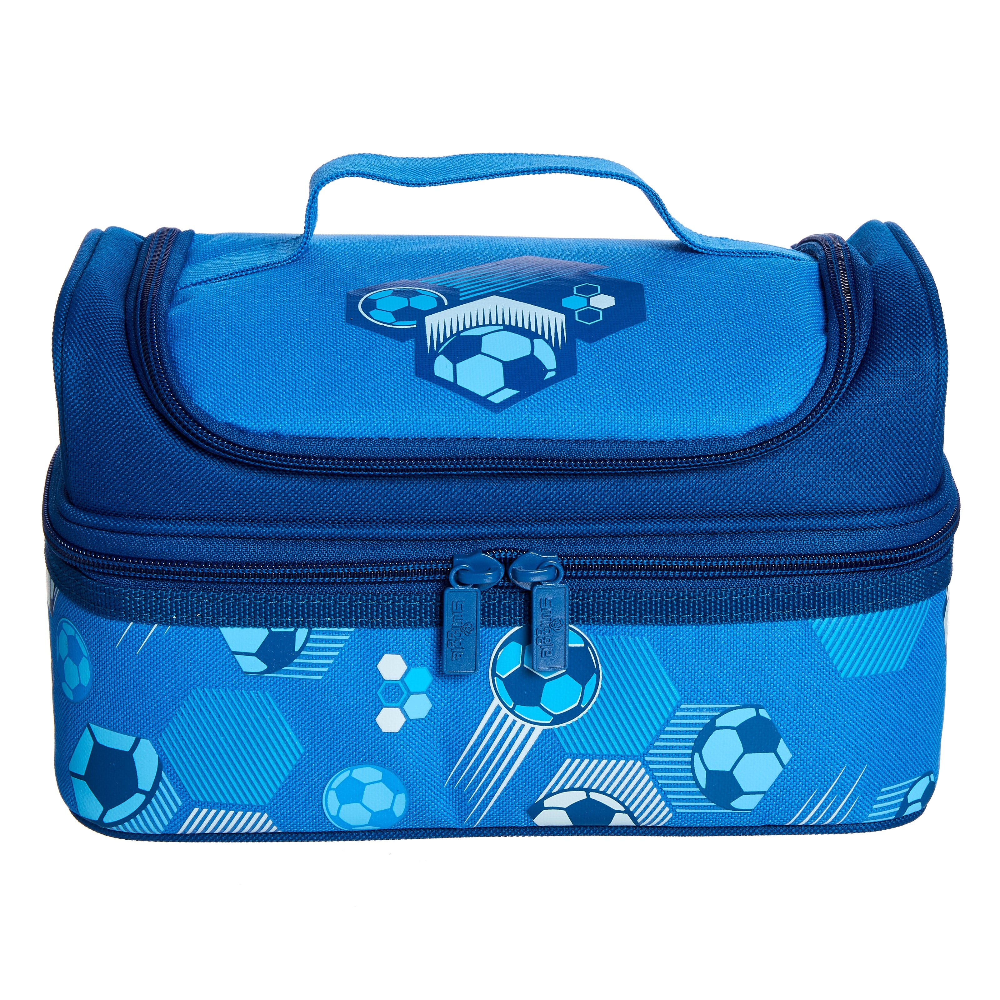 SMIGGLE - DEJA VU DOUBLE DECKER LUNCHBOX PT2 MID BLUE