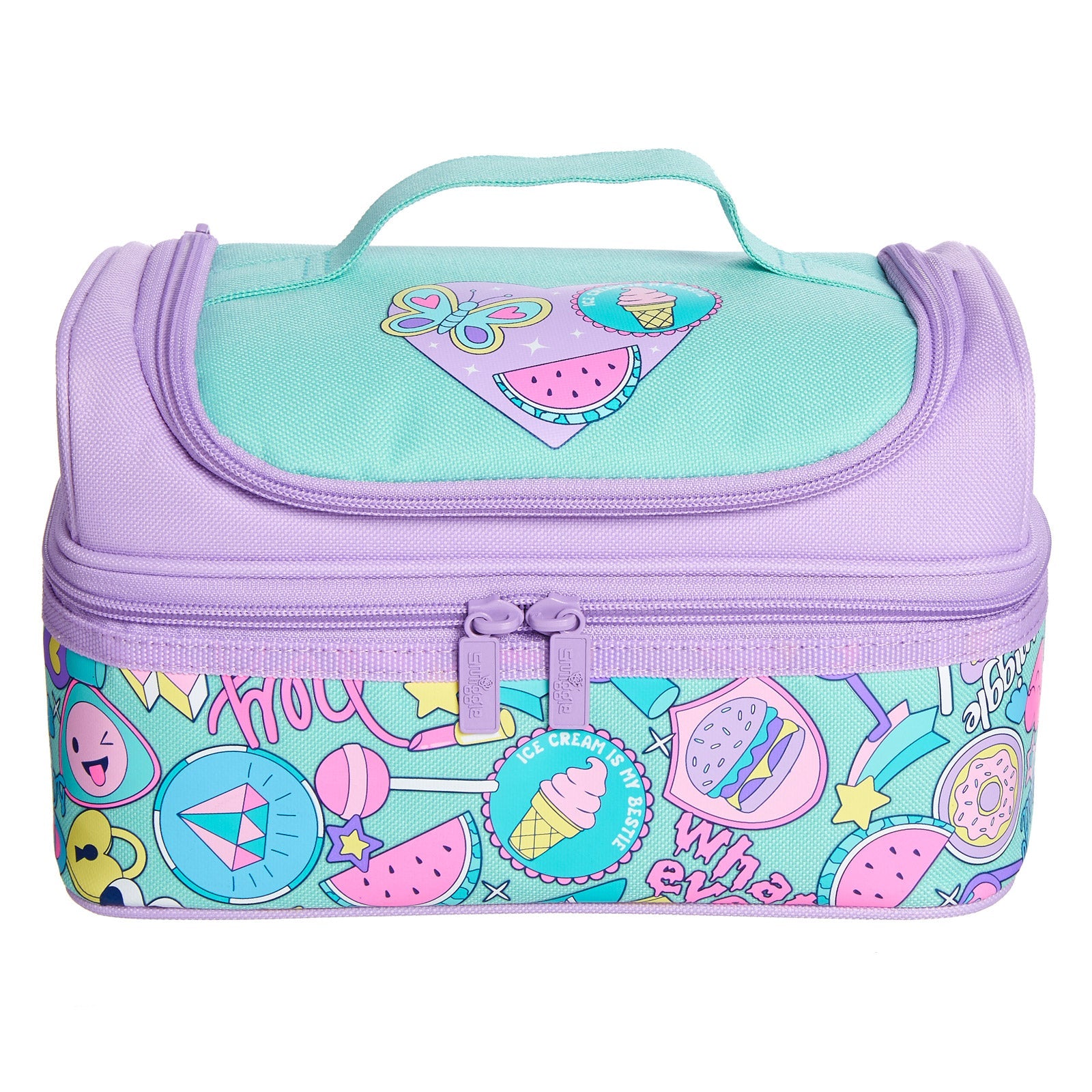 SMIGGLE - DEJA VU DOUBLE DECKER LUNCHBOX PT2 MINT