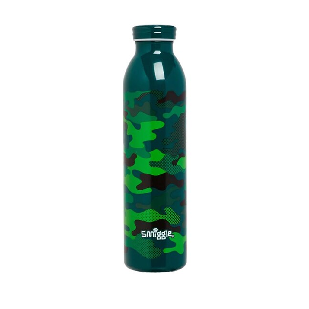 SMIGGLE - BUDZ SLIMLINE STAINLESS STEEL DRINK - GREEN