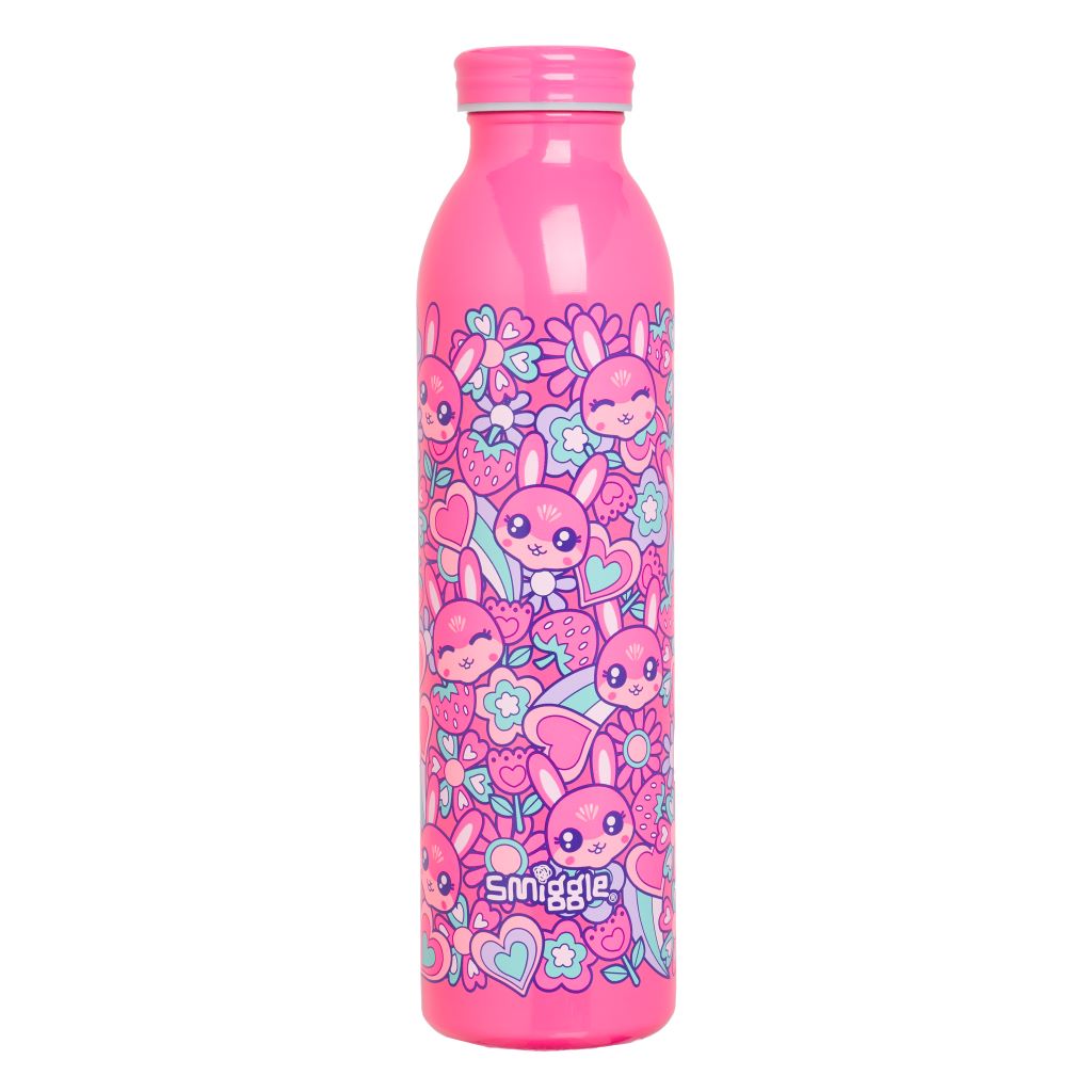 SMIGGLE - BUDZ SLIMLINE STAINLESS STEEL DRINK - PINK