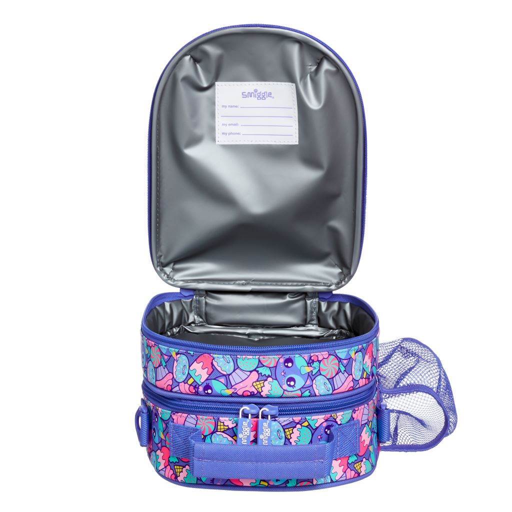 SMIGGLE - BUDZ HARDTOP LUNCHBOX WITH STRAP - PURPLE