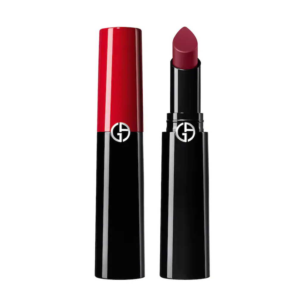 ARMANI BEAUTY - LIP POWER LONG LASTING SATIN LIPSTICK (BURGUNDY RED)