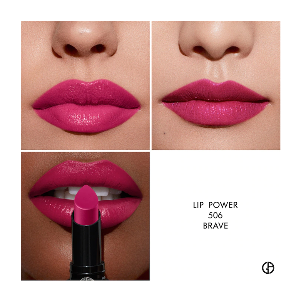 ARMANI BEAUTY - LIP POWER LONG LASTING SATIN LIPSTICK (FUSCHINA PINK)