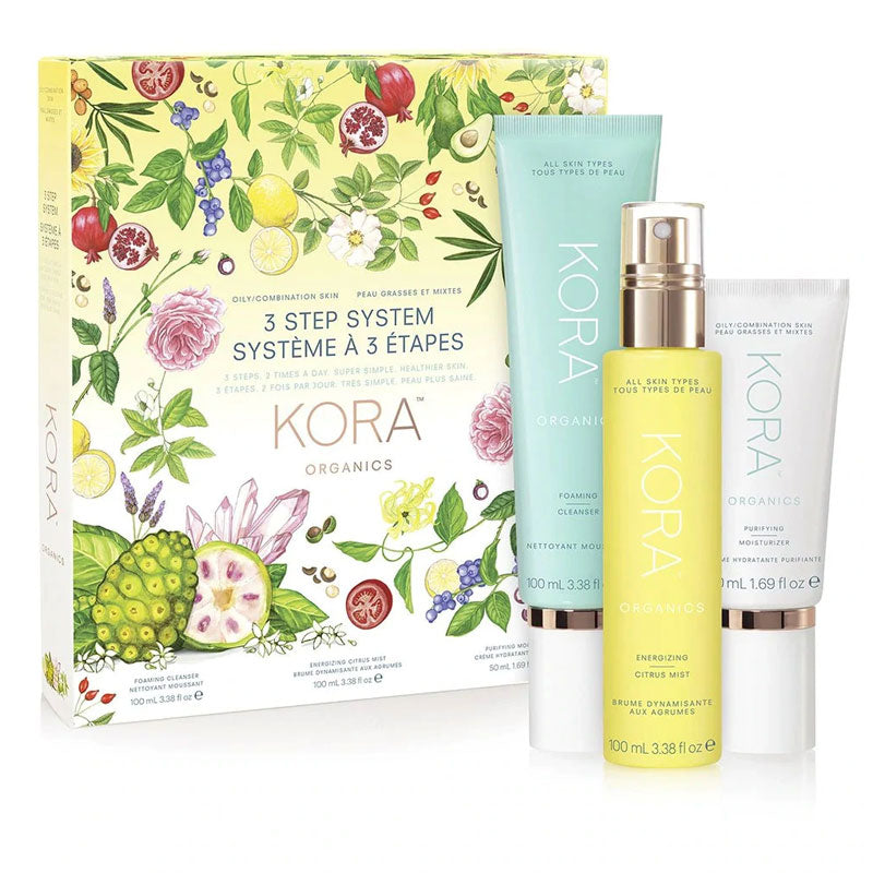 KORA ORGANICS - 3 STEP SYSTEM-OILY/COMBINATION