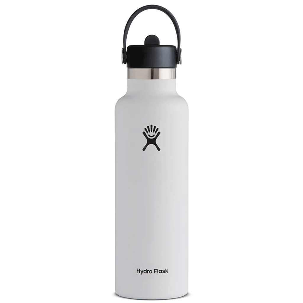 HYDRO FLASK - 21 OZ STANDARD FLEX STRAW CAP-WHITE