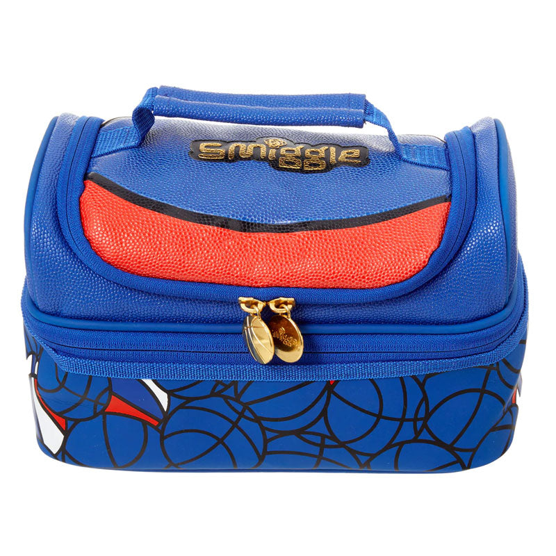 SMIGGLE - BBALL DOUBLE DECKER LUNCH BOX-BLUE