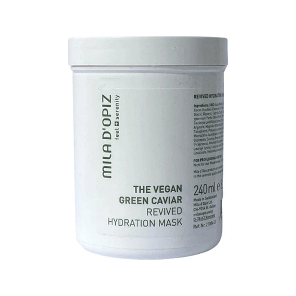 MILA D OPIZ - THE VEGAN GREEN CAVIAR REVIVED, HYDRATION MASK - 240 ML